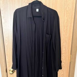 Old Navy Black Button Down Tunic